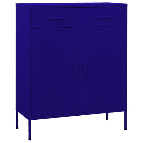 Vidaxl opbergkast 80x35x101,5 cm staal marineblauw