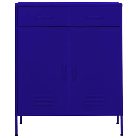Vidaxl opbergkast 80x35x101,5 cm staal marineblauw