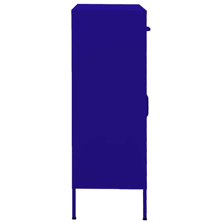 Vidaxl opbergkast 80x35x101,5 cm staal marineblauw
