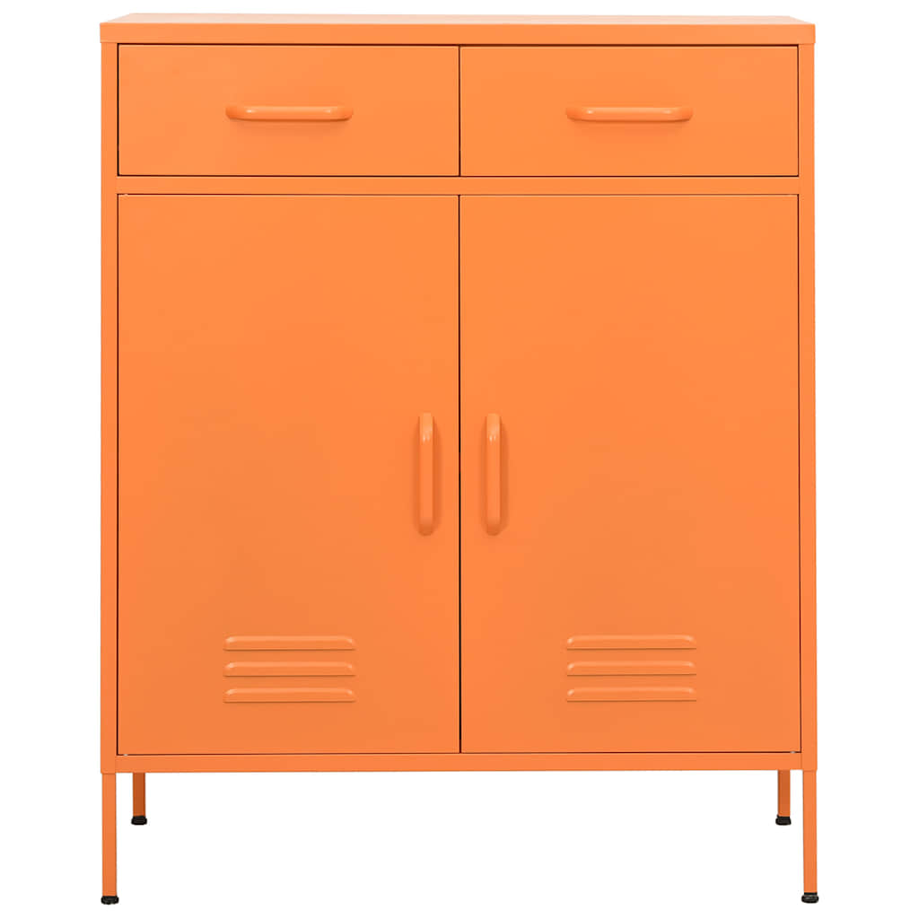 Vidaxl opbergkast 80x35x101,5 cm staal oranje