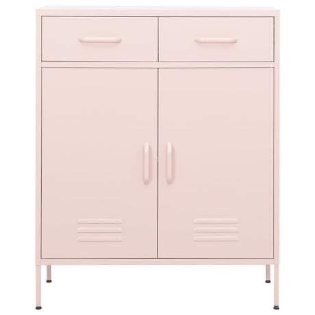 Vidaxl opbergkast 80x35x101,5 cm staal roze