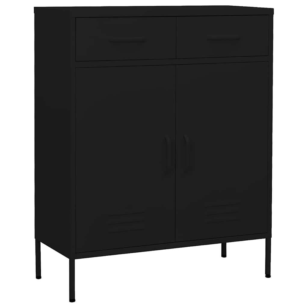 Vidaxl opbergkast 80x35x101,5 cm staal zwart