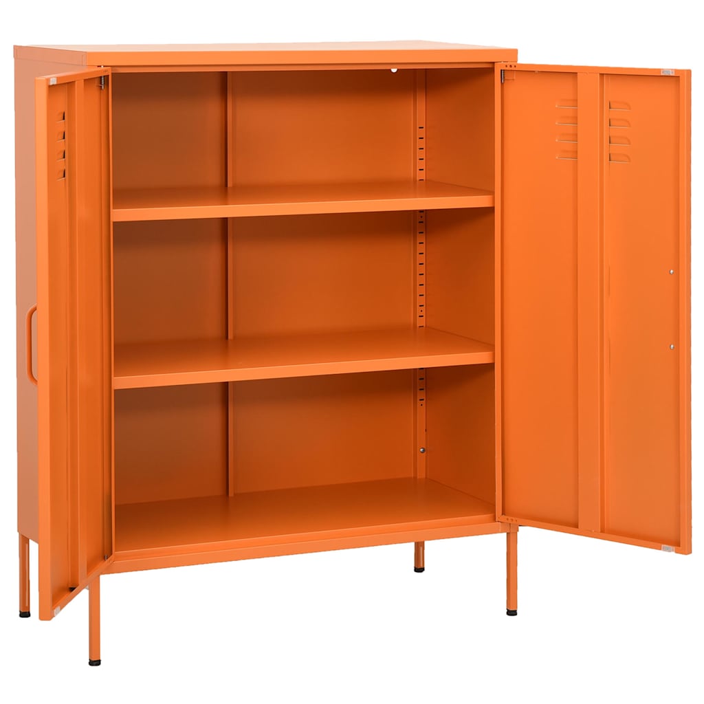 Vidaxl opbergkast 80x35x101,5 cm staal oranje