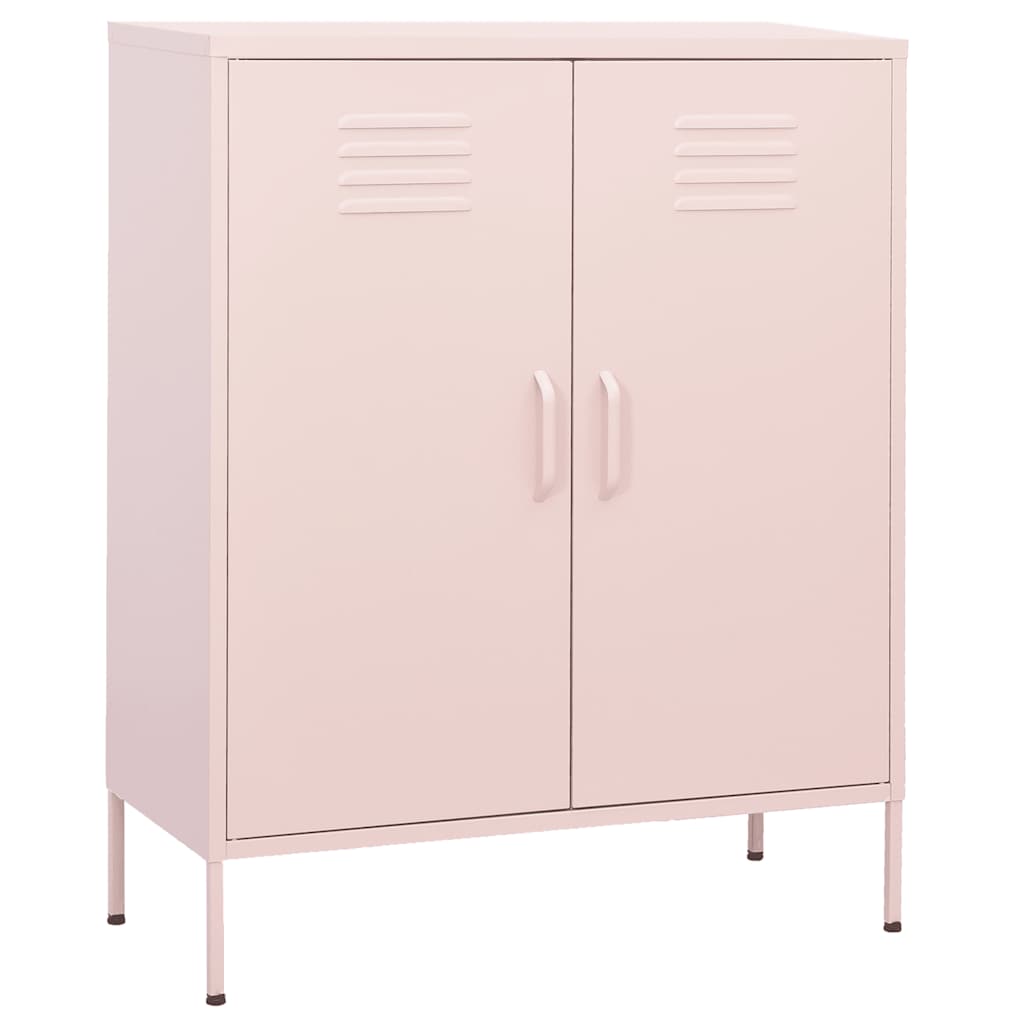 Vidaxl opbergkast 80x35x101,5 cm staal roze