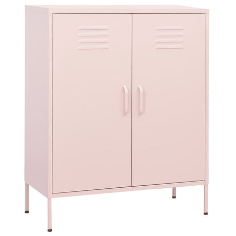 Vidaxl opbergkast 80x35x101,5 cm staal roze