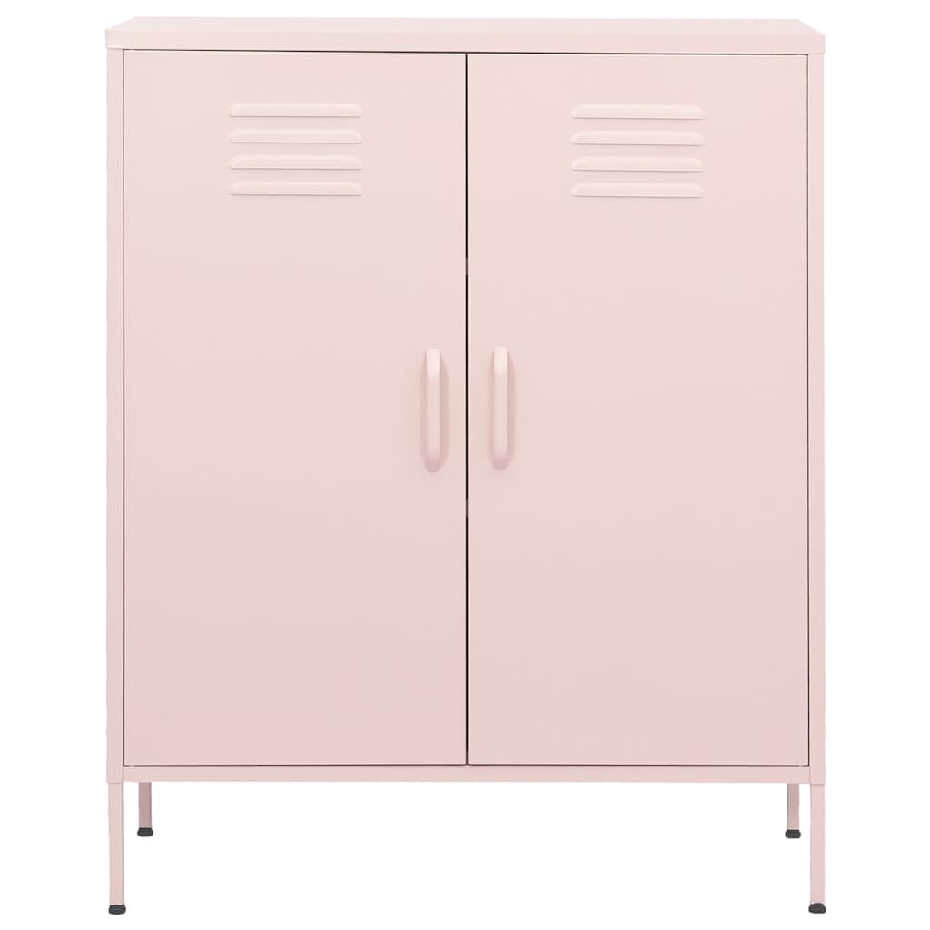 Vidaxl opbergkast 80x35x101,5 cm staal roze
