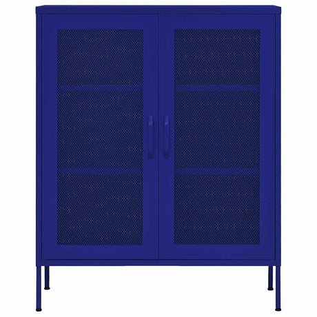 Vidaxl opbergkast 80x35x101,5 cm staal marineblauw