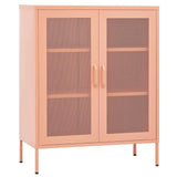 Vidaxl opbergkast 80x35x101,5 cm staal roze