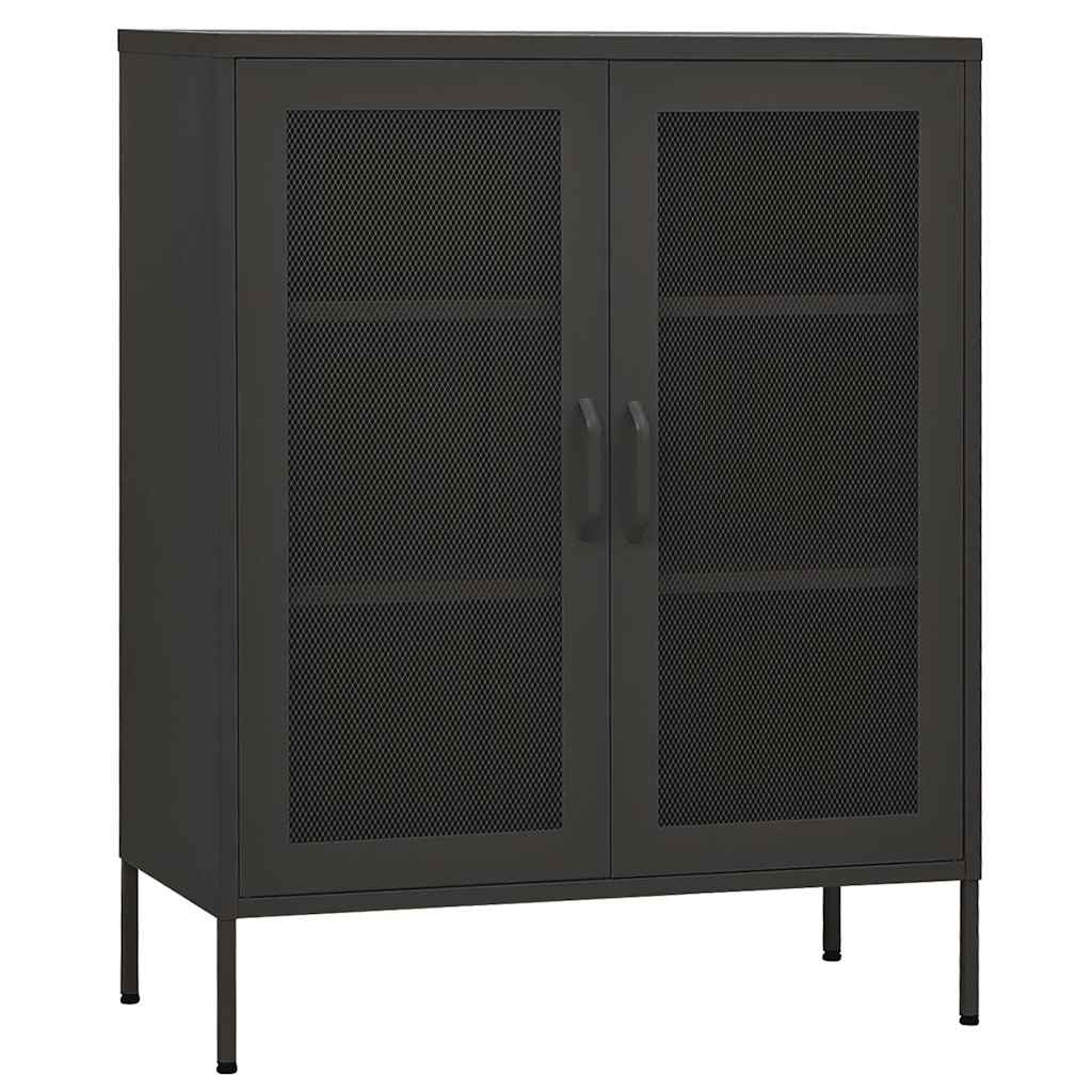 Vidaxl opbergkast 80x35x101,5 cm staal antracietkleurig