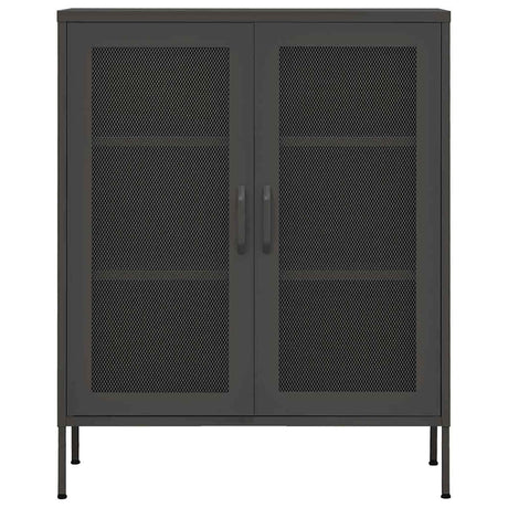 Vidaxl opbergkast 80x35x101,5 cm staal antracietkleurig