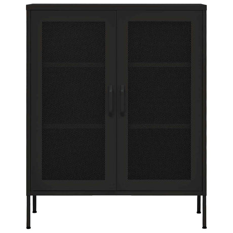 Vidaxl opbergkast 80x35x101,5 cm staal zwart