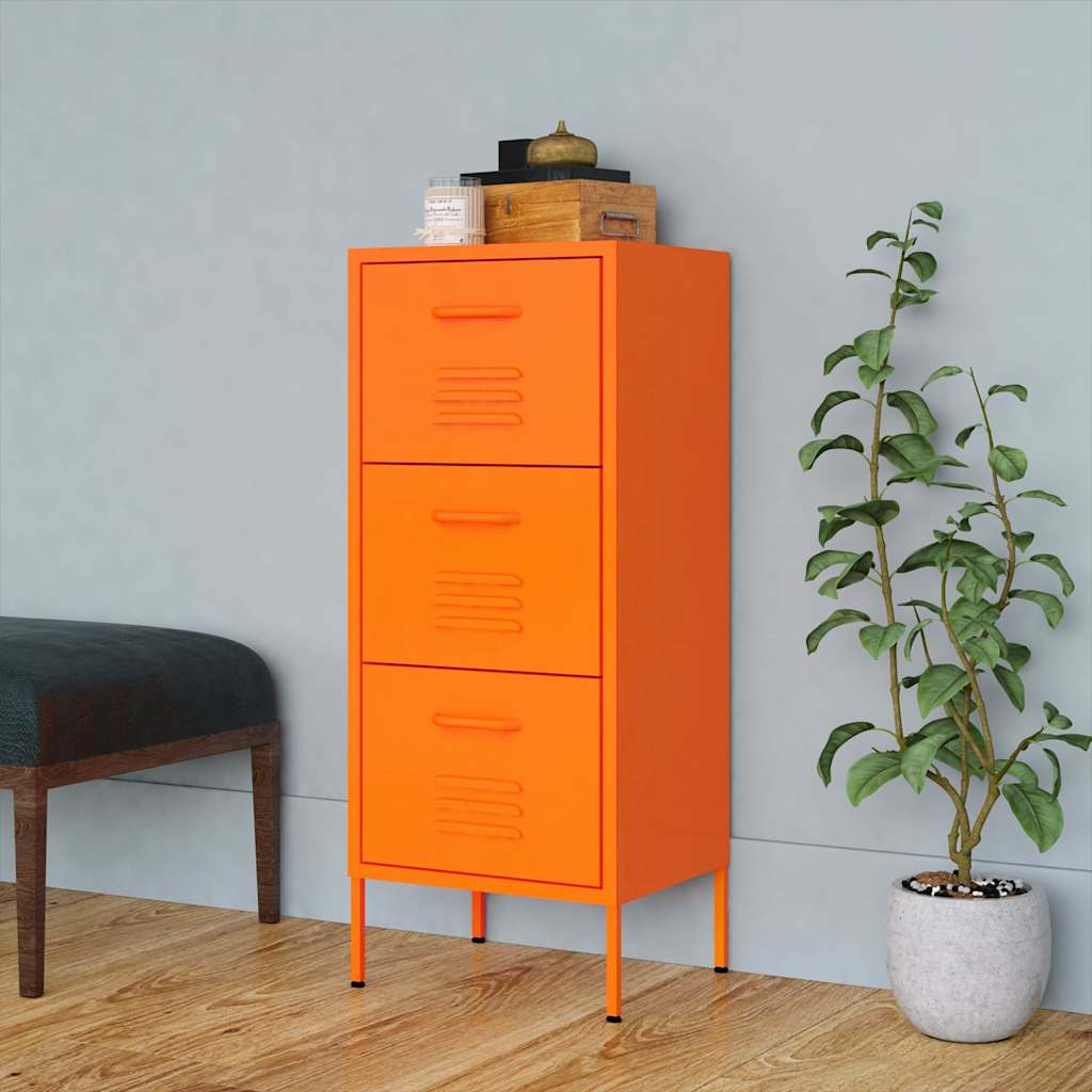 Vidaxl opbergkast 42,5x35x101,5 cm staal oranje