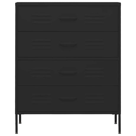 Vidaxl ladekast 80x35x101,5 cm staal zwart