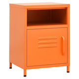 Vidaxl nachtkastje 35x35x51 cm staal oranje