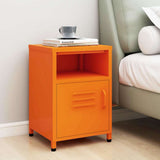 Vidaxl nachtkastje 35x35x51 cm staal oranje