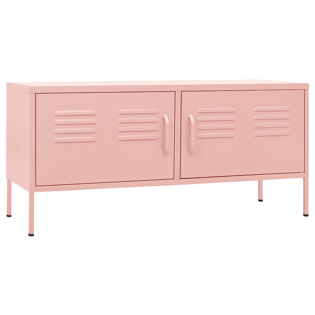 Vidaxl tv-meubel 105x35x50 cm staal roze
