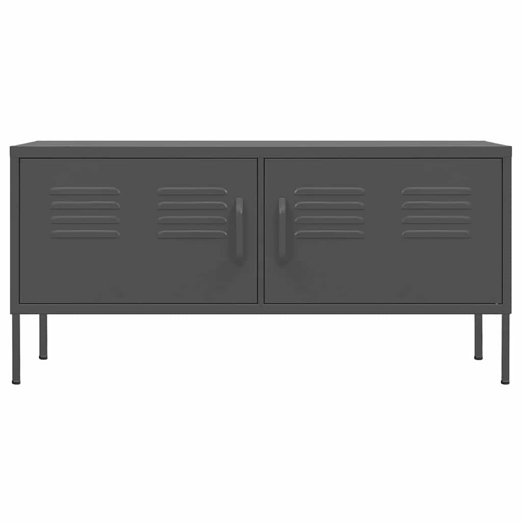 Vidaxl tv-meubel 105x35x50 cm staal antracietkleurig