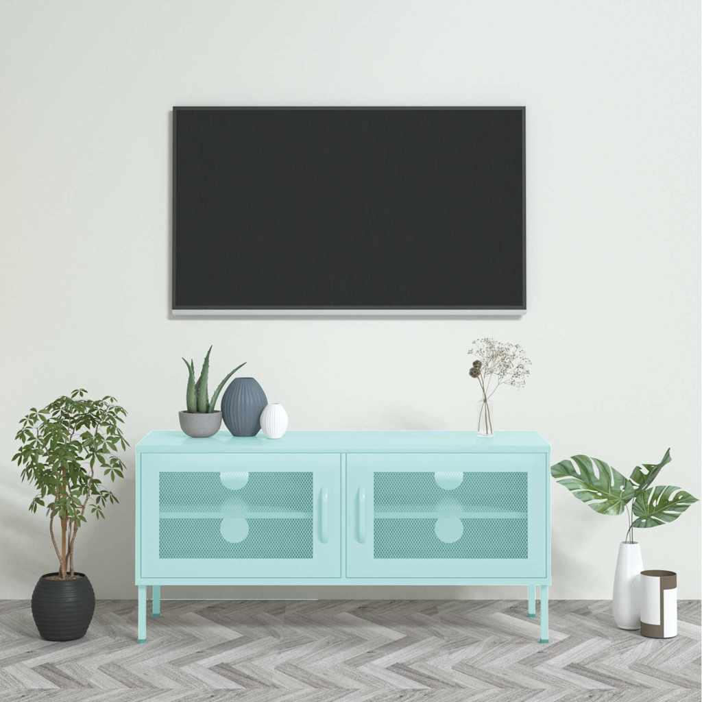 Vidaxl tv-meubel 105x35x50 cm staal mintkleurig
