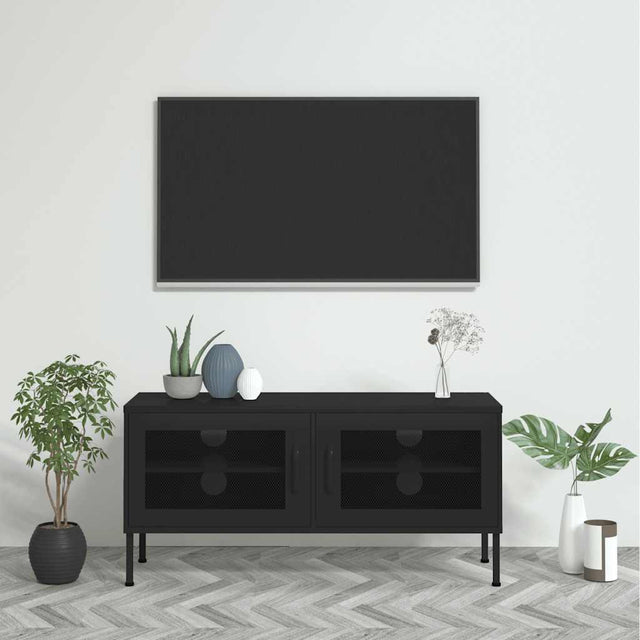 Vidaxl tv-meubel 105x35x50 cm staal zwart