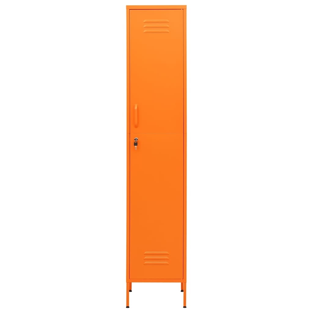 Vidaxl lockerkast 35x46x180 cm staal oranje