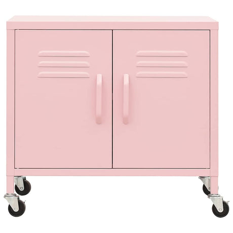 Vidaxl opbergkast 60x35x56 cm staal roze