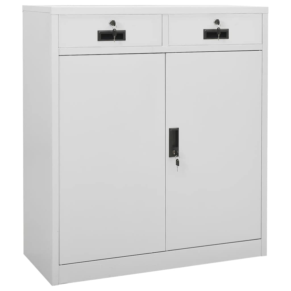 Vidaxl kantoorkast 90x40x102 cm staal lichtgrijs