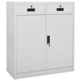 Vidaxl kantoorkast 90x40x102 cm staal lichtgrijs