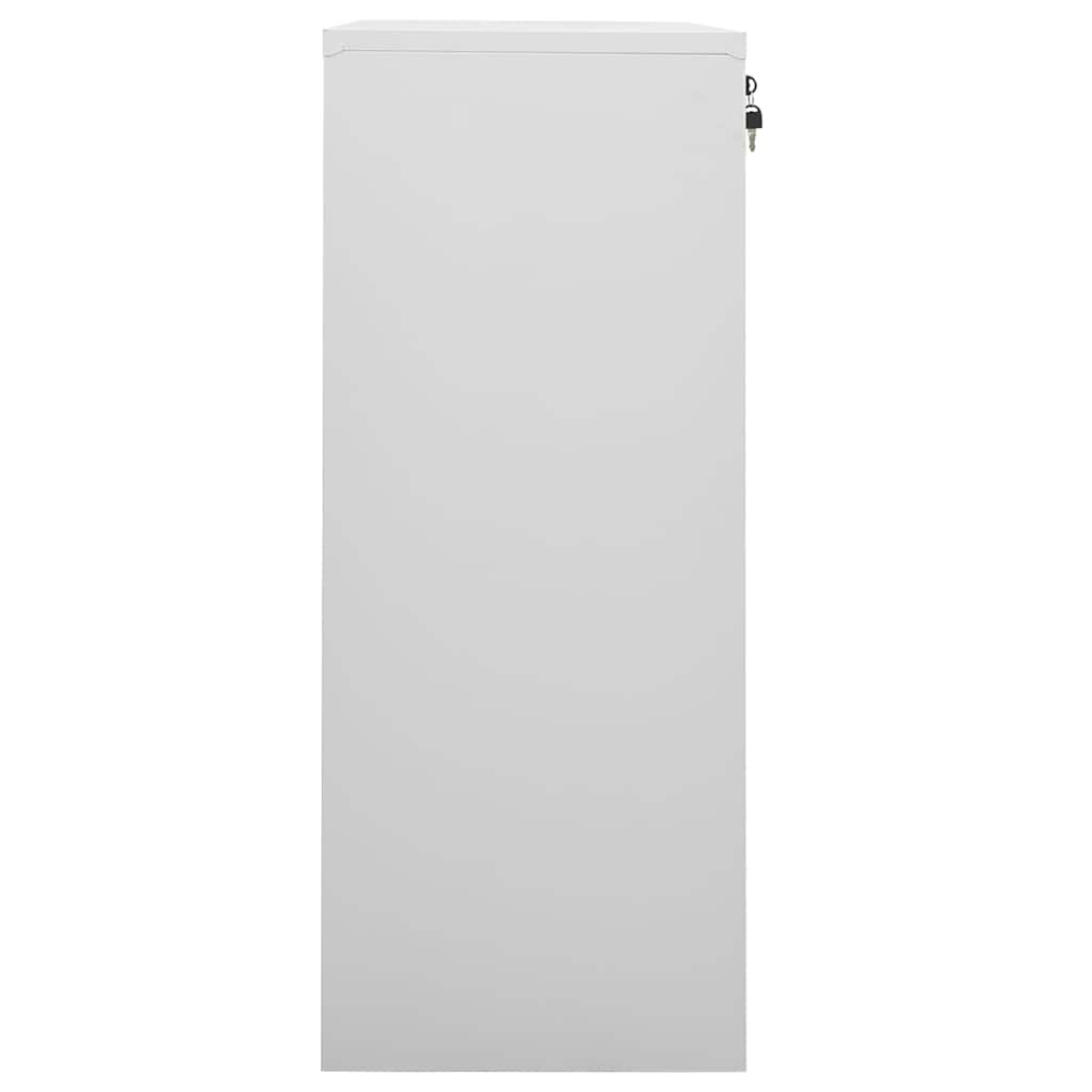 Vidaxl kantoorkast 90x40x102 cm staal lichtgrijs