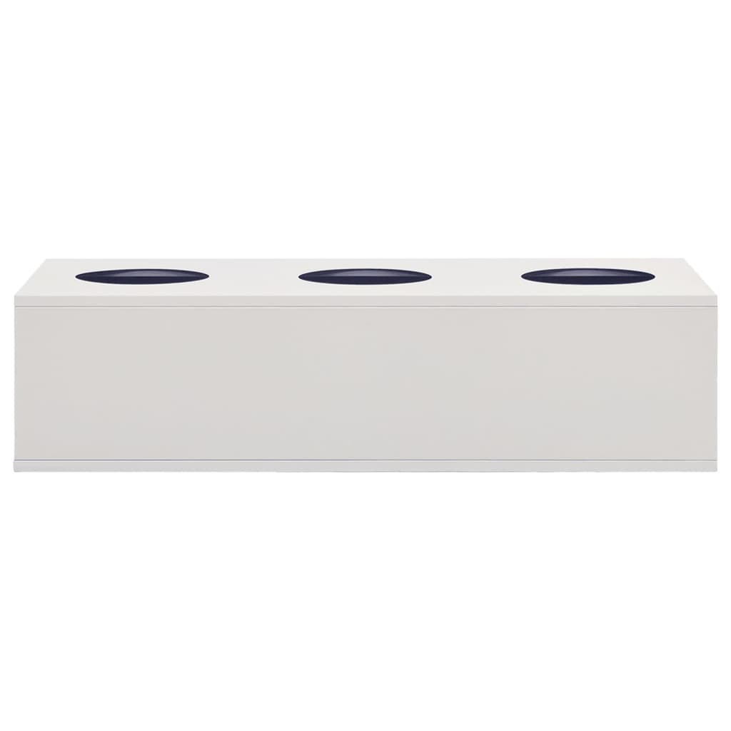 Vidaxl Office Flower Box 90x40x23 cm Stahl hellgrau