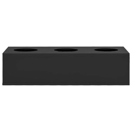 Vidaxl kantoorbloembak 90x40x23 cm staal antracietkleurig