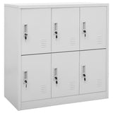 Vidaxl lockerkast 90x45x92,5 cm staal lichtgrijs