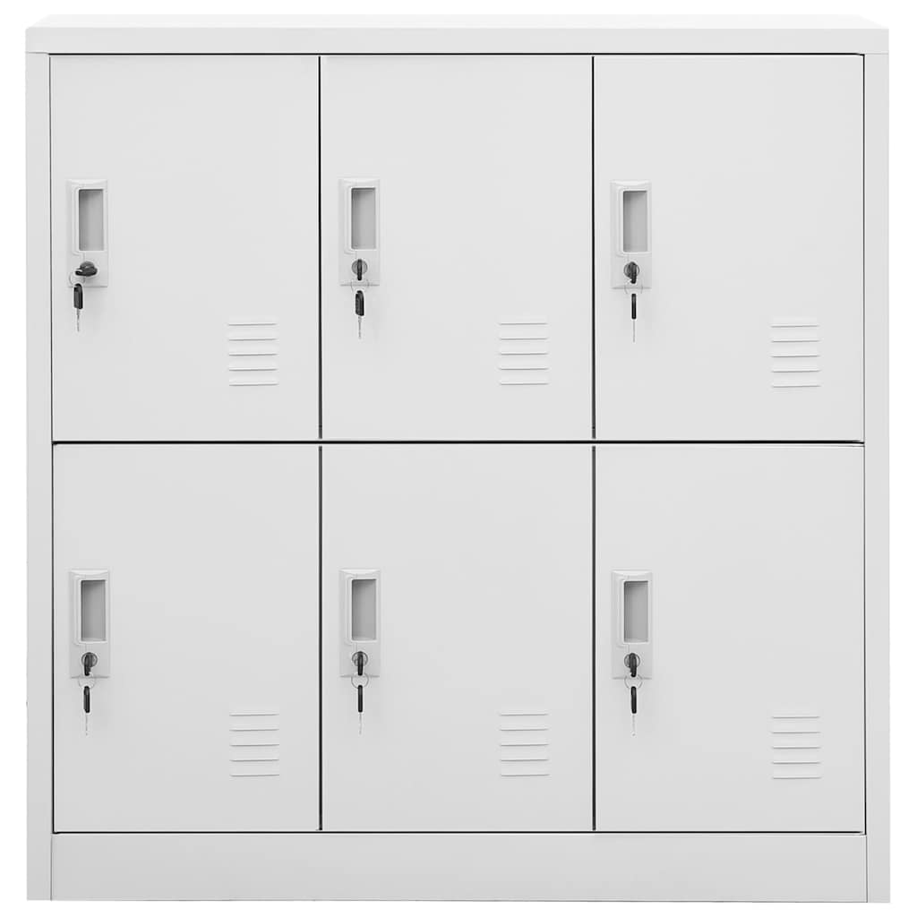 Vidaxl lockerkast 90x45x92,5 cm staal lichtgrijs