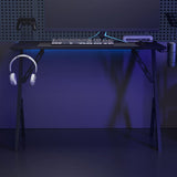 Vidaxl gamingbureau met y-vormige poten 110x60x75 cm zwart
