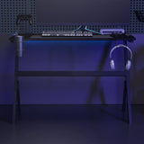 Vidaxl gamingbureau met y-vormige poten led 110x60x75 cm zwart