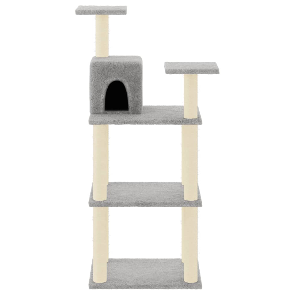 Vidaxl Cat Grakeding Post con graffi di sisal 118,5 cm grigio chiaro