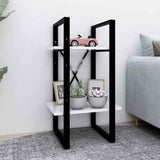 Vidaxl boekenkast met 2 schappen 40x30x70 cm bewerkt hout wit