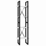 Vidaxl boekenkast met 4 schappen 40x30x140 cm bewerkt hout wit