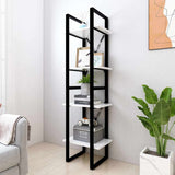 Vidaxl boekenkast met 4 schappen 40x30x140 cm bewerkt hout wit