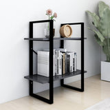 Vidaxl boekenkast met 2 schappen 60x30x70 cm bewerkt hout grijs