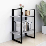 Vidaxl boekenkast met 2 schappen 60x30x70 cm bewerkt hout betongrijs