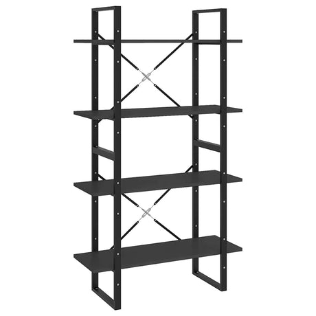 Vidaxl boekenkast met 4 schappen 80x30x140 cm bewerkt hout grijs
