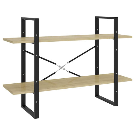 Vidaxl boekenkast met 2 schappen 100x30x70 cm spaanplaat sonoma eiken