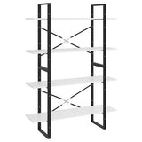 Vidaxl boekenkast met 4 schappen 100x30x140 cm spaanplaat wit