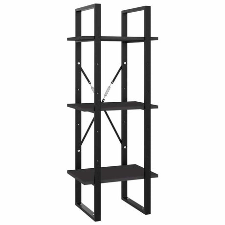 Vidaxl boekenkast met 3 schappen 40x30x105 cm bewerkt hout grijs