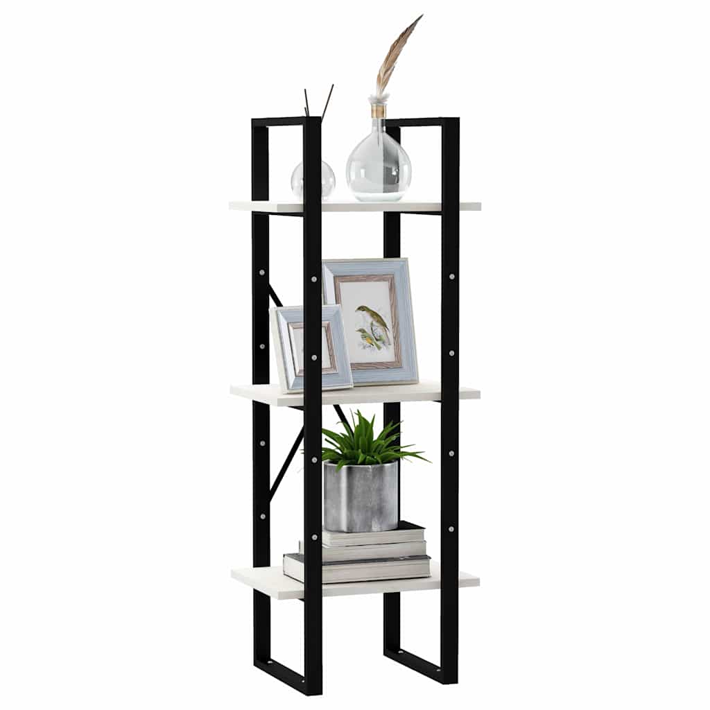 Vidaxl boekenkast met 3 schappen 40x30x105 cm massief grenenhout wit