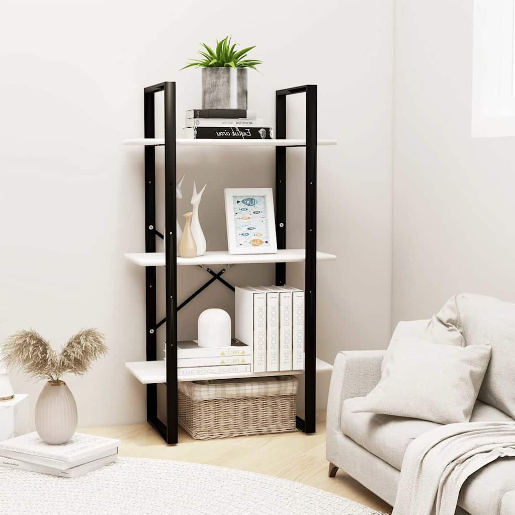 Vidaxl opbergrek 60x30x105 cm massief grenenhout wit