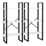 Vidaxl opbergrek 60x30x210 cm massief grenenhout wit