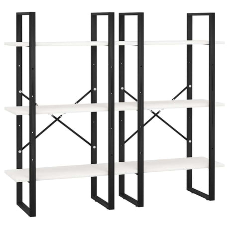 Vidaxl opbergrek 60x30x210 cm massief grenenhout wit