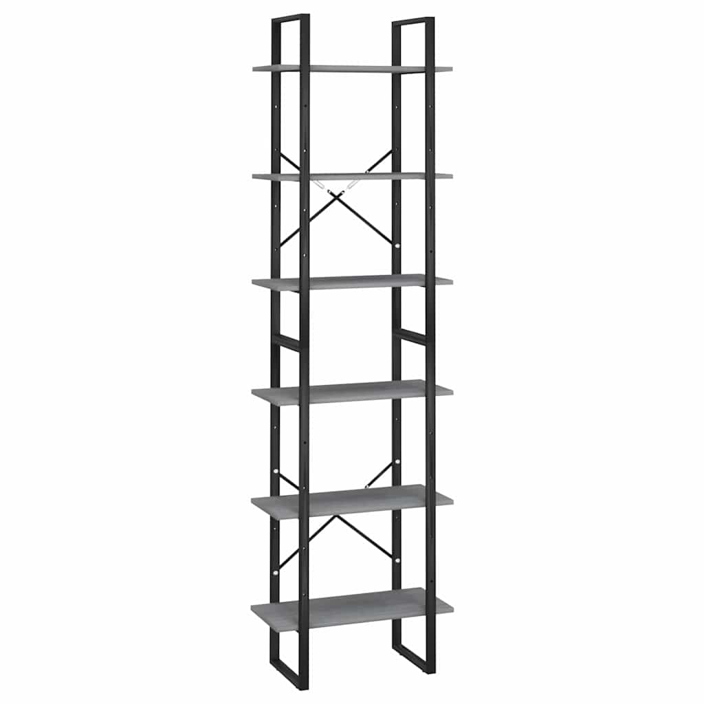 Vidaxl opbergrek 60x30x210 cm massief grenenhout grijs