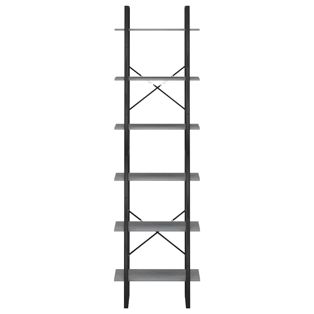 Vidaxl opbergrek 60x30x210 cm massief grenenhout grijs
